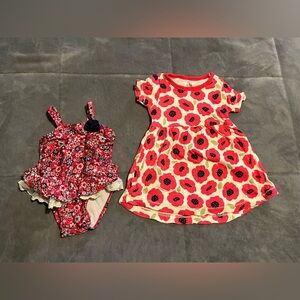 12 month swimsuit and 18 month  dress